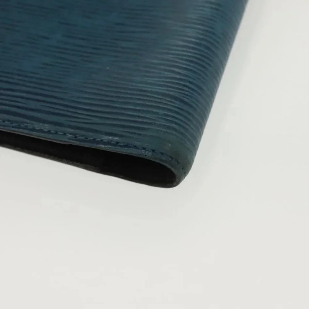 LOUIS VUITTON Epi Agenda PM Day Planner Cover Blue R20055 LV Auth bs28570